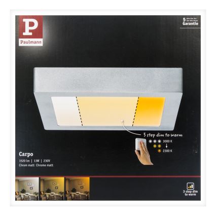 Paulmann 79794 - LED/13W Stropné svietidlo CARPO 230V 2300/2500/3000K