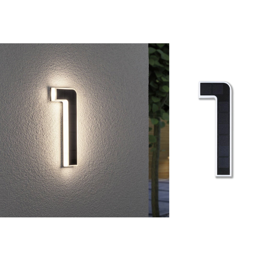Paulmann 79842 - LED/0,2W IP44 Solárne domové číslo 1,2V 1500 mAh