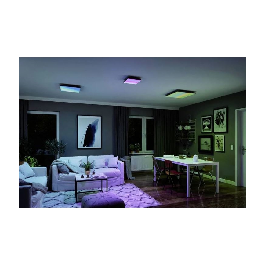 Paulmann 79909 - LED/31W RGBW Stmievateľné stropné svietidlo VELORA 230V 3000-6500K + diaľkové ovládanie