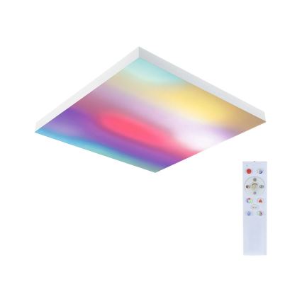 Paulmann 79910 - LED/31W RGBW Stmievateľné stropné svietidlo LORIA 230V 3000-6500K 59,5x59,5 cm biela + diaľkové ovládanie