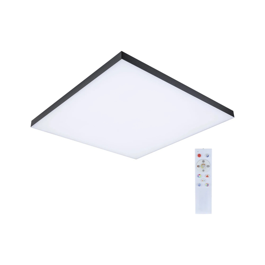 Paulmann 79913 - LED/31W RGBW Stmievateľné stropné svietidlo LORIA 230V 3000-6500K 59,5x59,5 cm čierna + diaľkové ovládanie