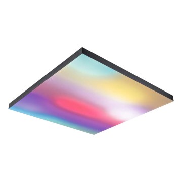 Paulmann 79913 - LED/31W RGBW Stmievateľné stropné svietidlo LORIA 230V 3000-6500K 59,5x59,5 cm čierna + diaľkové ovládanie