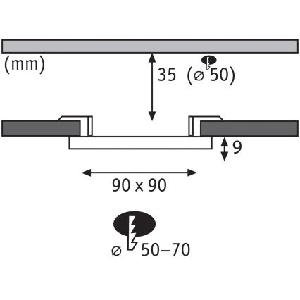 Paulmann 79953 - LED/6W IP44 Stmievateľné kúpeľňové zapustené stropné svietidlo VARIFIT 230V