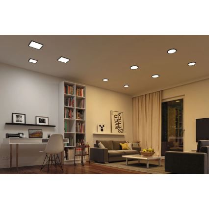 Paulmann 79967 - LED/16W IP44 Stmievateľné podhľadové kúpeľňové svietidlo AREO 230V 23x23 cm čierne