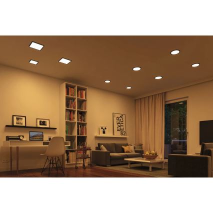 Paulmann 79967 - LED/16W IP44 Stmievateľné podhľadové kúpeľňové svietidlo AREO 230V 23x23 cm čierne