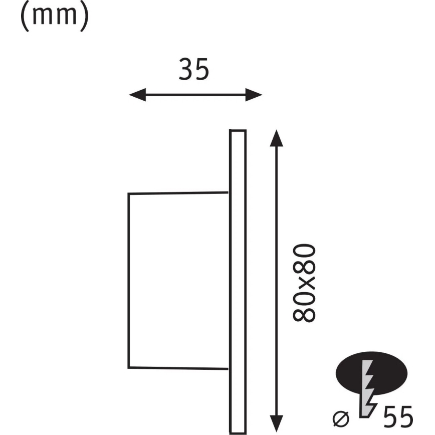 Paulmann 80001 - LED/1W Schodiskové svietidlo TSARO 230V Follow/čierna