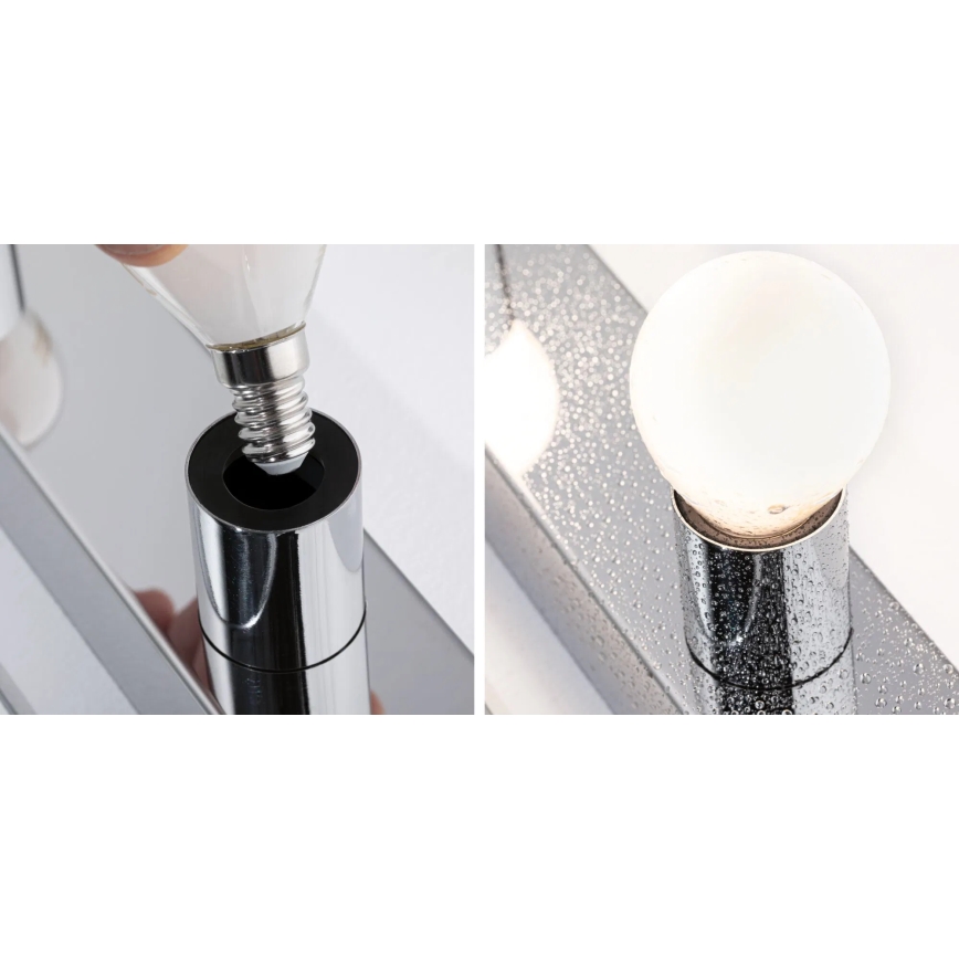 Paulmann 80098 - 4xE14/40W IP44 Kúpeľňové osvetlenie zrkadla REGULA 230V lesklý chróm