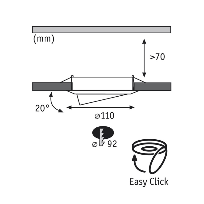 Paulmann 92026 - SET 3x LED Podhľadové svietidlo QUALITY LINE 3xGU10-LED/3,5W