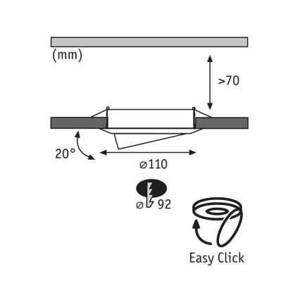Paulmann 92027 - SET 3x LED Podhľadové svietidlo QUALITY LINE 3xGU10-LED/3,5W