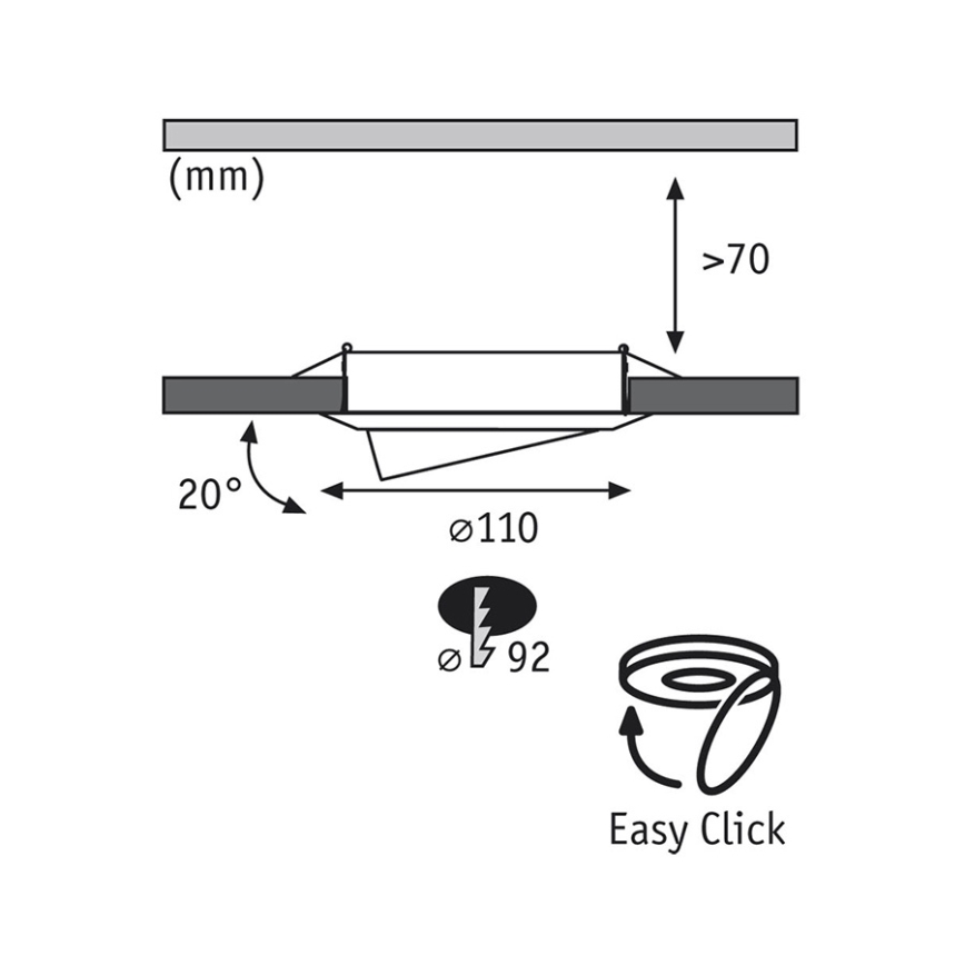 Paulmann 92027 - SET 3x LED Podhľadové svietidlo QUALITY LINE 3xGU10-LED/3,5W