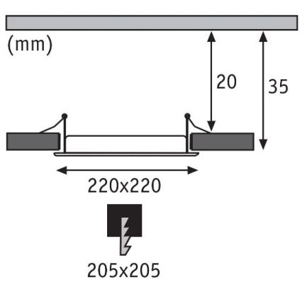 Paulmann 92066 - LED/18W IP44 Kúpeľňové podhľadové svietidlo 230V