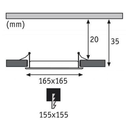 Paulmann 92080 - LED/12W IP44 Kúpeľňové podhľadové svietidlo QUAL 230V 2700K