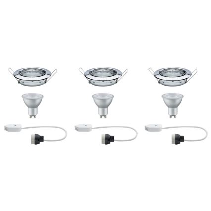 Paulmann 92101 - SADA 3x LED Podhľadové svietidlo 3xGU10/6,5W/230V