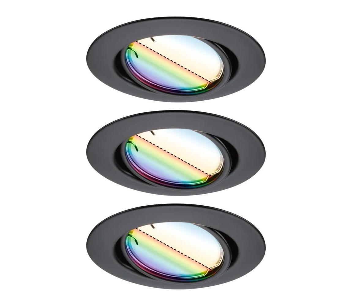 Paulmann Paulmann 92468 - SADA 3xLED RGBW/4,9W Stmievateľné podhľadové svietidlo SMART 230V