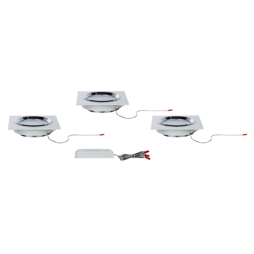 Paulmann 92695 - SADA 3x LED Podhľadové svietidlo DICE 3xLED/8W/230V