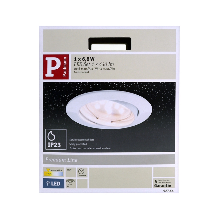 Paulmann  92764 - LED koupelnové podhledové svítidlo LED/6,8W/230V