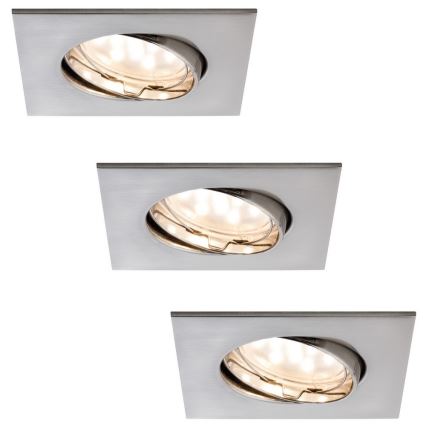 Paulmann 92773 - SADA 3x LED Podhľadové svietidlo COIN 3xLED/6,8W/230V
