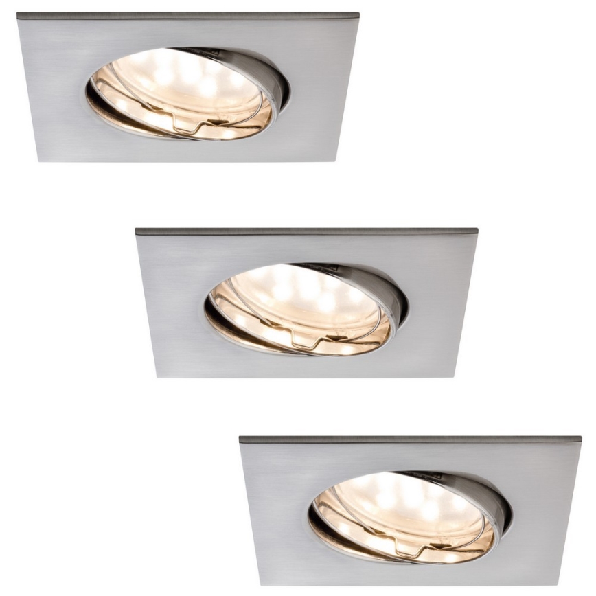 Paulmann 92773 - SADA 3x LED Podhľadové svietidlo COIN 3xLED/6,8W/230V