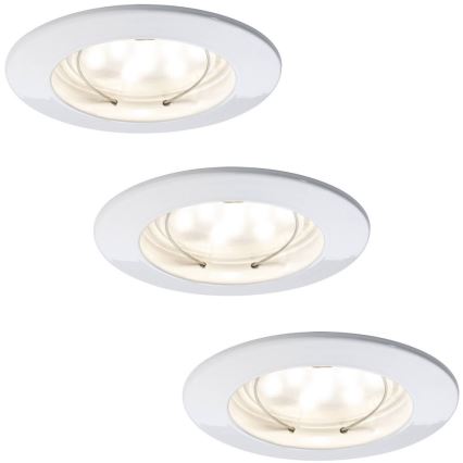 Paulmann 92807 - SADA 3x LED Kúpeľňové podhľadové svietidlo COIN 3xLED/7W/230V
