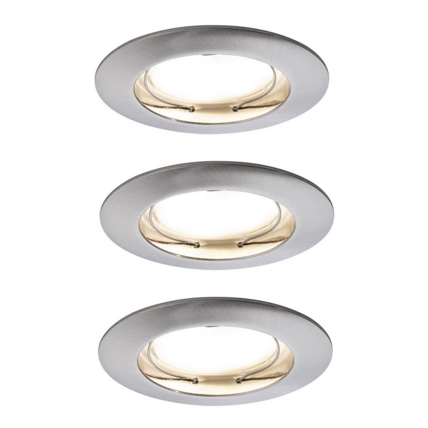Paulmann 92827 - SADA 3xLED/7W IP44 Stmievateľné kúpeľňové podhľadové svietidlo COIN 230V
