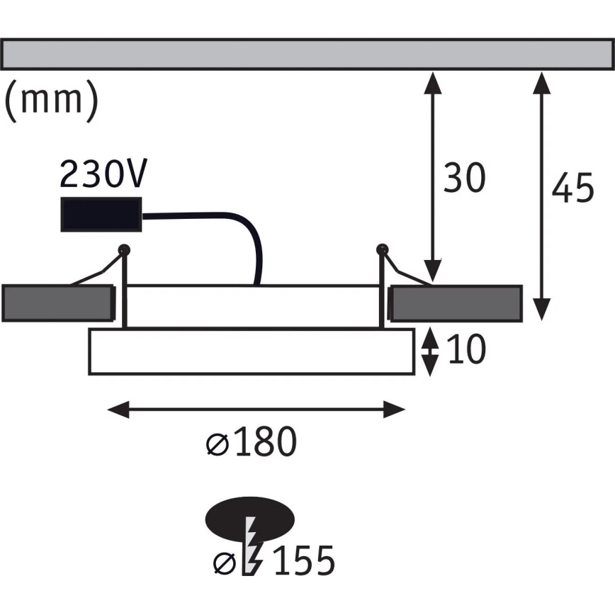 Paulmann 92946 - LED/11W IP23 Kúpeľňové podhľadové svietidlo AREO 230V pr. 18 cm matný chróm