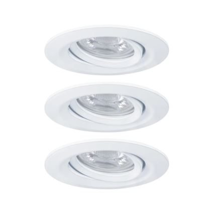 Paulmann 92971 - SADA 3x LED/4,2W IP23 Stmievateľné kúpeľňové podhľadové svietidlo NOVA 230V