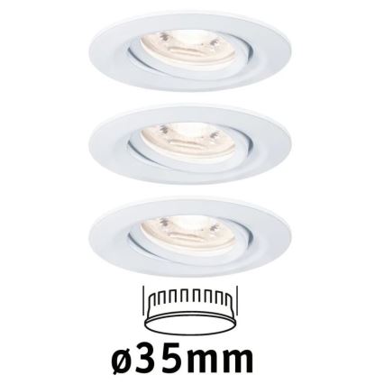 Paulmann 92971 - SADA 3x LED/4,2W IP23 Stmievateľné kúpeľňové podhľadové svietidlo NOVA 230V