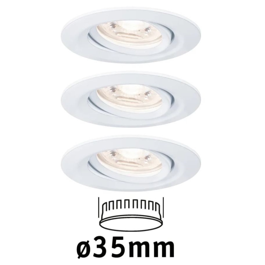 Paulmann 92971 - SADA 3x LED/4,2W IP23 Stmievateľné kúpeľňové podhľadové svietidlo NOVA 230V