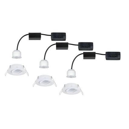 Paulmann 92971 - SADA 3x LED/4,2W IP23 Stmievateľné kúpeľňové podhľadové svietidlo NOVA 230V