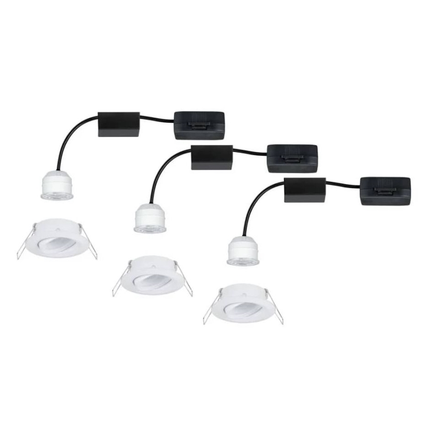 Paulmann 92971 - SADA 3x LED/4,2W IP23 Stmievateľné kúpeľňové podhľadové svietidlo NOVA 230V