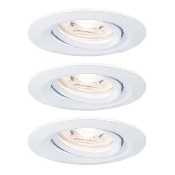 Paulmann 92971 - SADA 3x LED/4,2W IP23 Stmievateľné kúpeľňové podhľadové svietidlo NOVA 230V