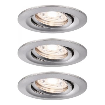 Paulmann 92973 - SADA 3xLED/4,2W IP23 Stmievateľné kúpeľňové svietidlo COIN 230V