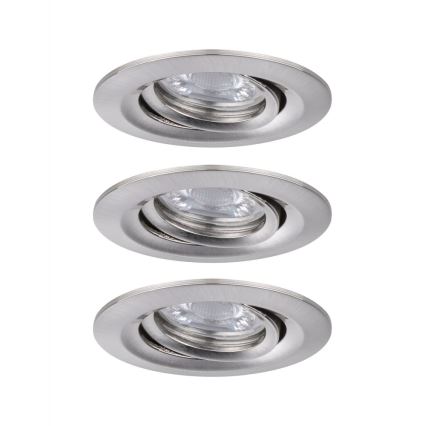 Paulmann 92973 - SADA 3xLED/4,2W IP23 Stmievateľné kúpeľňové svietidlo COIN 230V