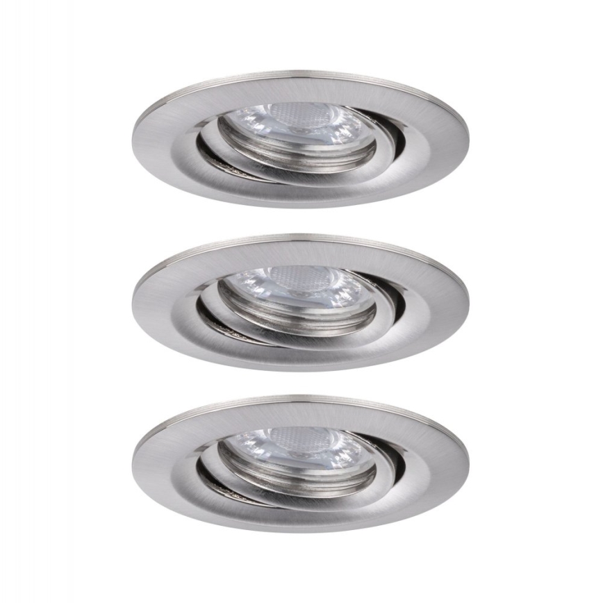 Paulmann 92973 - SADA 3xLED/4,2W IP23 Stmievateľné kúpeľňové svietidlo COIN 230V