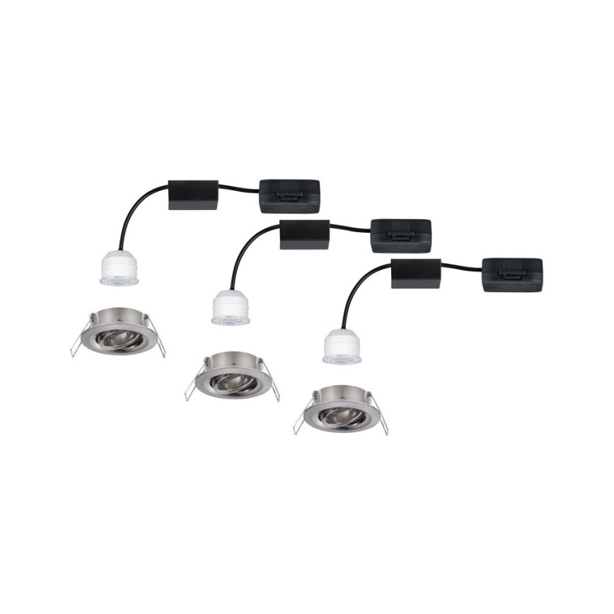 Paulmann 92973 - SADA 3xLED/4,2W IP23 Stmievateľné kúpeľňové svietidlo COIN 230V
