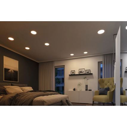 Paulmann 92992 - LED/16W IP44 kúpeľňové zapustené stropné svietidlo AREO 230V 2000/3000/4000K pr. 23 cm matný chróm
