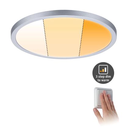 Paulmann 92992 - LED/16W IP44 kúpeľňové zapustené stropné svietidlo AREO 230V 2000/3000/4000K pr. 23 cm matný chróm