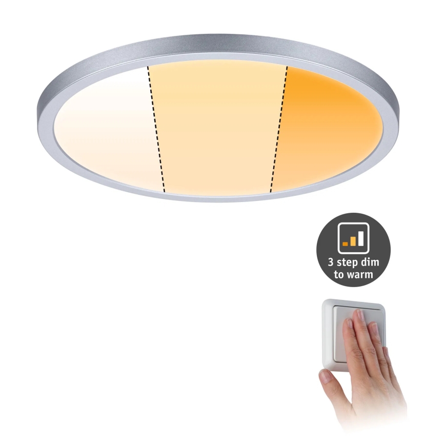 Paulmann 92992 - LED/16W IP44 kúpeľňové zapustené stropné svietidlo AREO 230V 2000/3000/4000K pr. 23 cm matný chróm