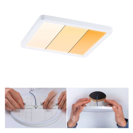 Paulmann 92993 - LED/13W IP44 Kúpeľňové zápustné svietidlo AREO 230V 2000/3000/4000K 17,5x17,5 cm biela