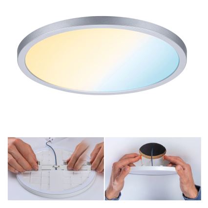 Paulmann 93046 - LED/16W IP44 Stlmiteľné kúpeľňové zapustené svietidlo AREO 230V 3000-6500K pr. 23 cm matný chróm