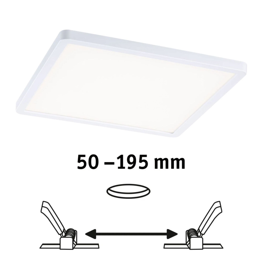 Paulmann 93060 - LED/16W IP44 Stmievateľné kúpeľňové podhľadové svietidlo AREO 230V 23x23 cm biele