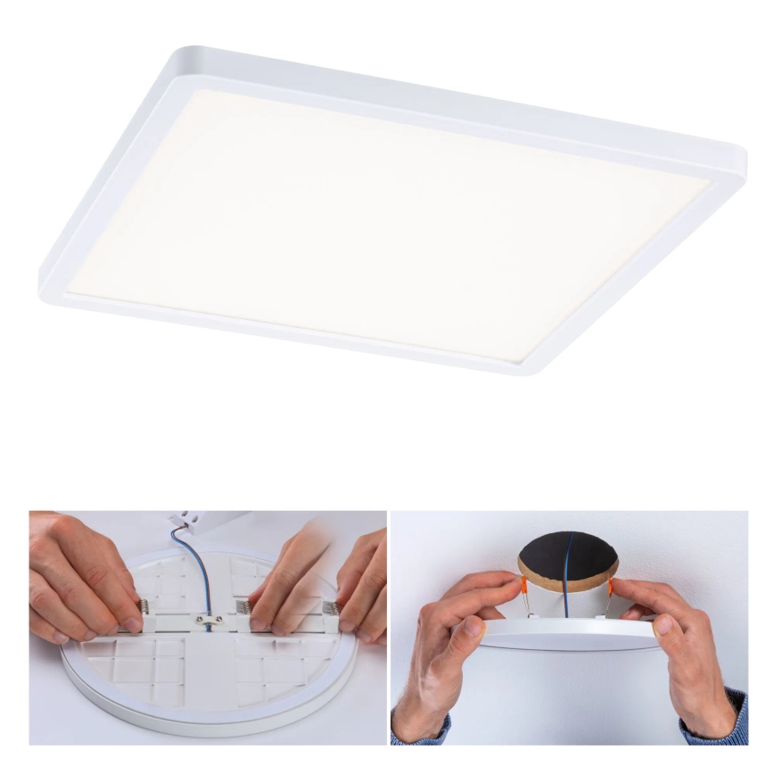 Paulmann 93060 - LED/16W IP44 Stmievateľné kúpeľňové podhľadové svietidlo AREO 230V 23x23 cm biele