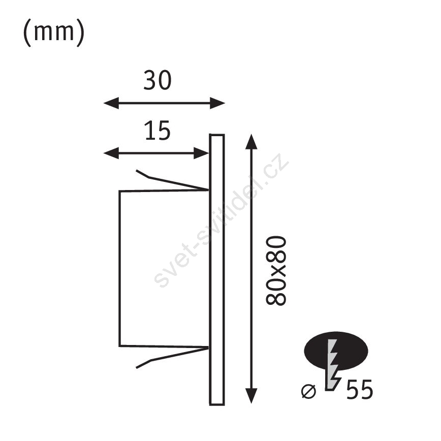 Paulmann 93094 - LED/1,2W Schodiskové svietidlo EDGE 230V