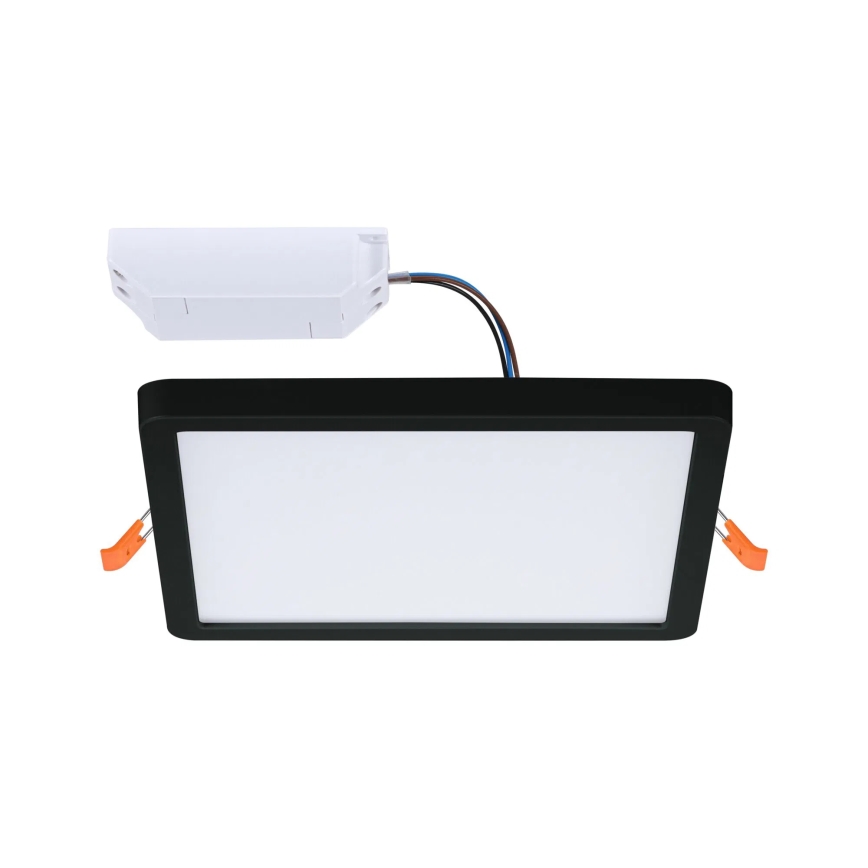 Paulmann 93101 - LED/13W IP44 Kúpeľňové zapustené svietidlo AREO 230V 2000/3000/4000K 17,5x17,5 cm čierna