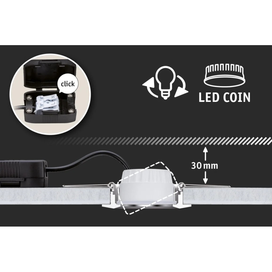 Paulmann 93383 - SADA 3xLED/6W IP44 Stmievateľné kúpeľňové podhľadové svietidlo GIL 230V