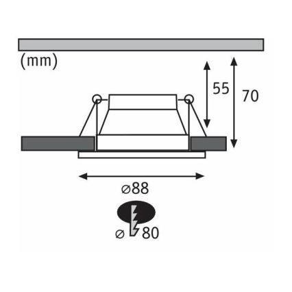 Paulmann 93410 - SADA 3xLED/6,5W IP44 Stmievateľné kúpeľňové podhľadové svietidlo COLE 230V