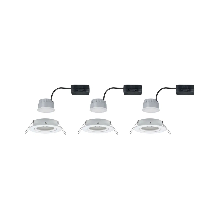 Paulmann 93485 - SADA 3xLED/6W IP23 Stmievateľné kúpeľňové podhľadové svietidlo NOVA 230V