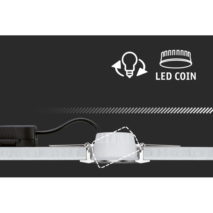 Paulmann 93485 - SADA 3xLED/6W IP23 Stmievateľné kúpeľňové podhľadové svietidlo NOVA 230V