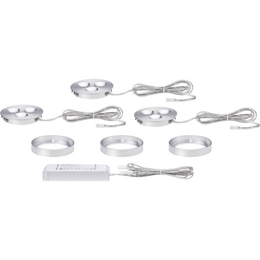 Paulmann 93546 - SADA 3x LED Podhľadové svietidlo PLANE 3xLED/3W/230V