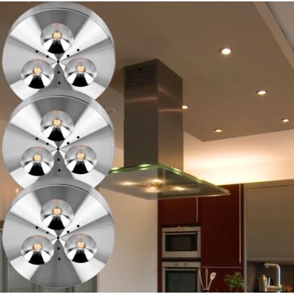 Paulmann 93546 - SADA 3x LED Podhľadové svietidlo PLANE 3xLED/3W/230V